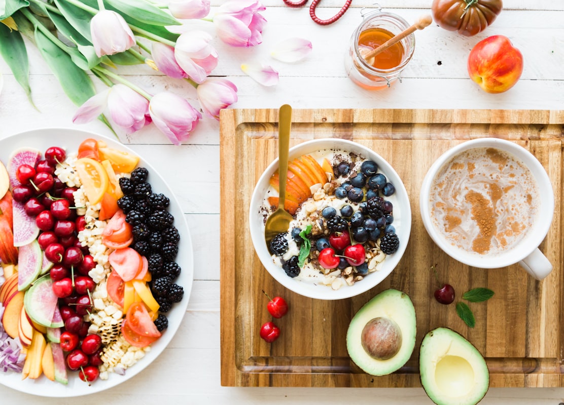 Fresh vegetables and whole grains representing healthy nutrition